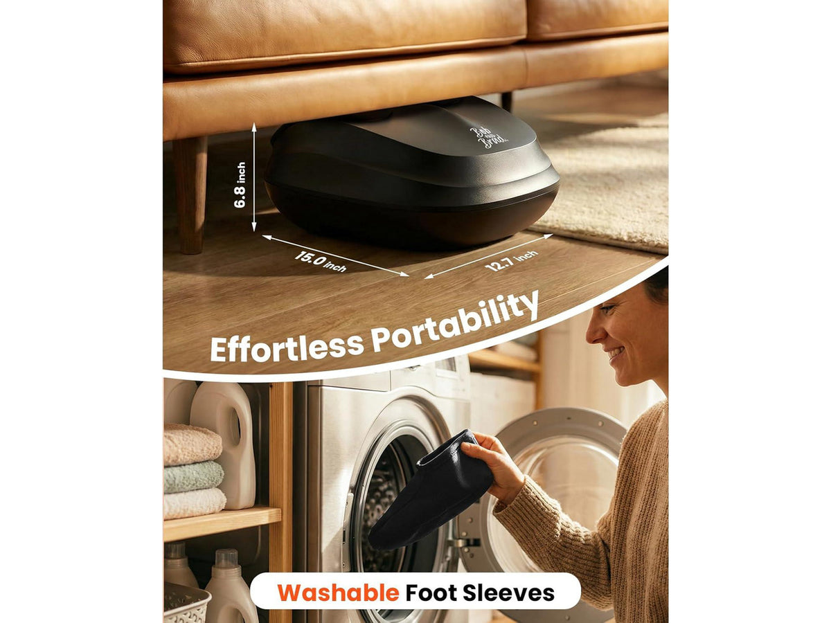 Bob and Brad Eletric Foot Massager with Heat, Shiatsu Deep Kneading & Air Compression for Plantar Fasciitis, Fits US Size 12
