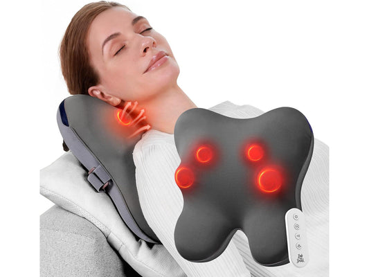 Bob and Brad EZBack Plus Shiatsu 3D Kneading Massager with Heat & Remote, 3 Level Deep Tissue for Neck, Back,Shoulders, Legs, Ideal Gifts