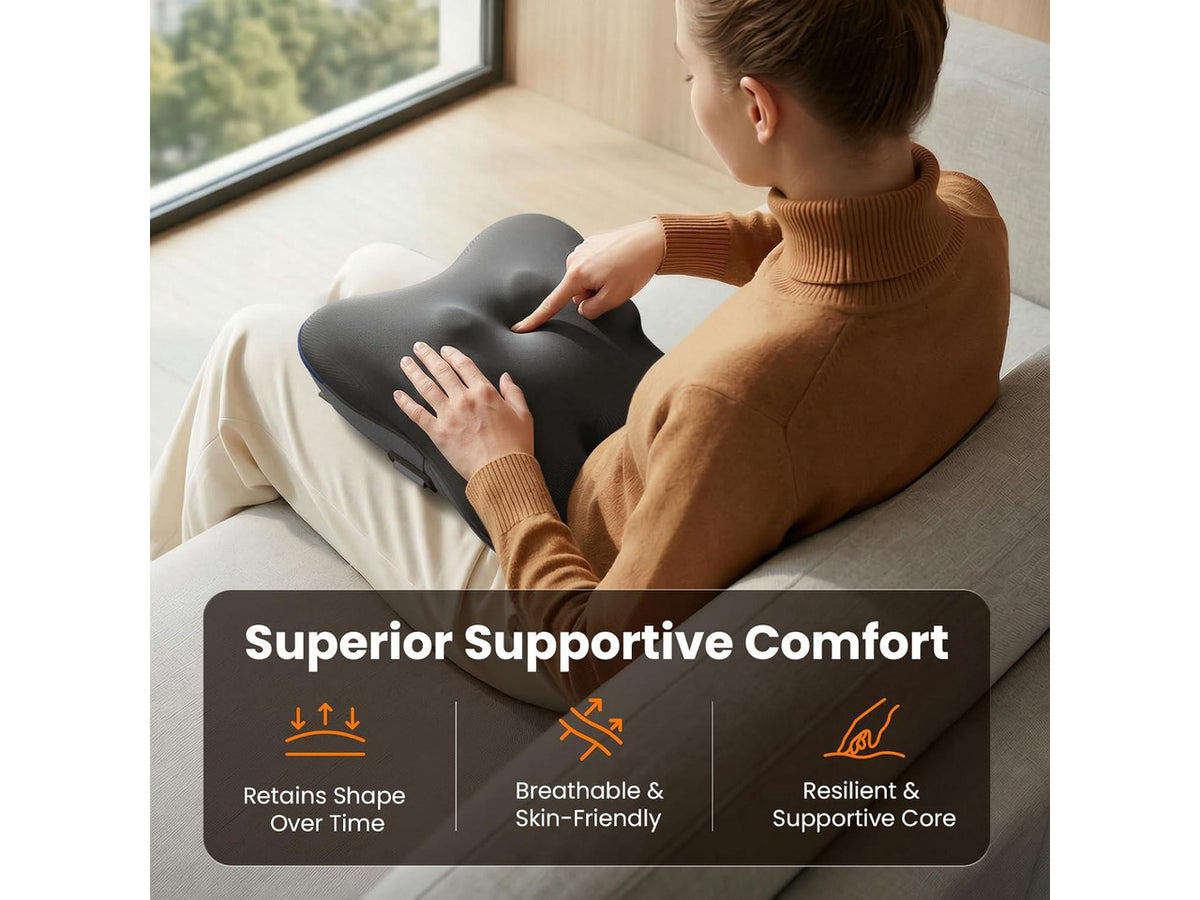 Bob and Brad EZBack Plus Shiatsu 3D Kneading Massager with Heat & Remote, 3 Level Deep Tissue for Neck, Back,Shoulders, Legs, Ideal Gifts