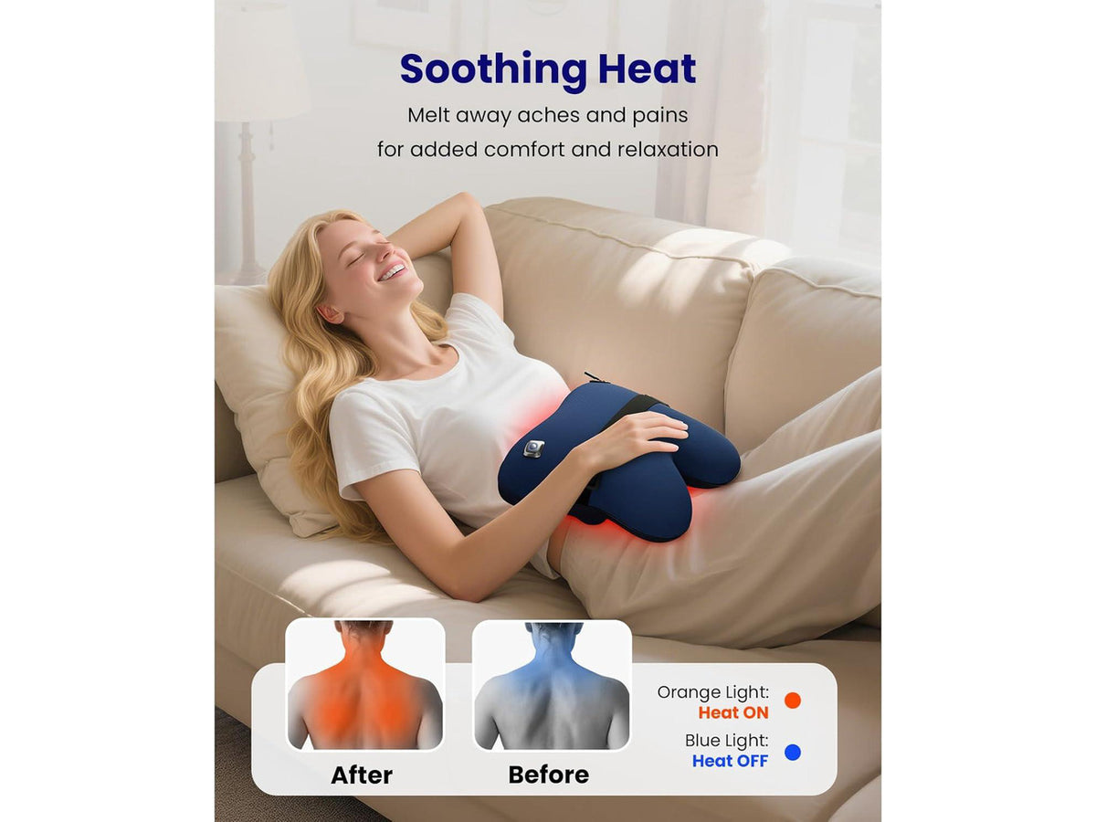 Bob and Brad Cordless Shiatsu 3D Kneading Massager with Heat, Muscle Pain Relief for Neck and Back, Relaxation Gifts for Women Men