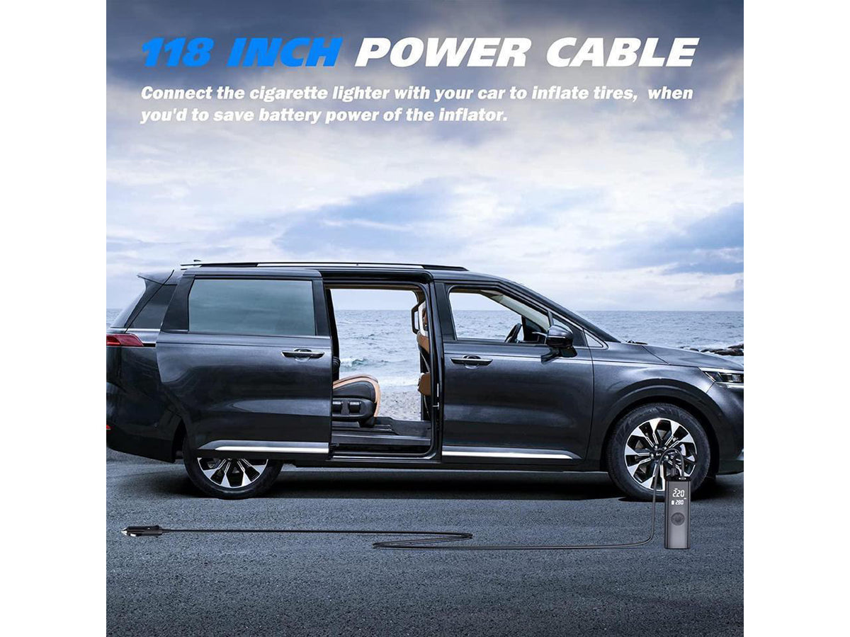 Portable Air Compressor for Car Tires, KEHIPI Fast Cordless Tire Inflator Car Air Pump 12V, Real 150PSI 7800mAh