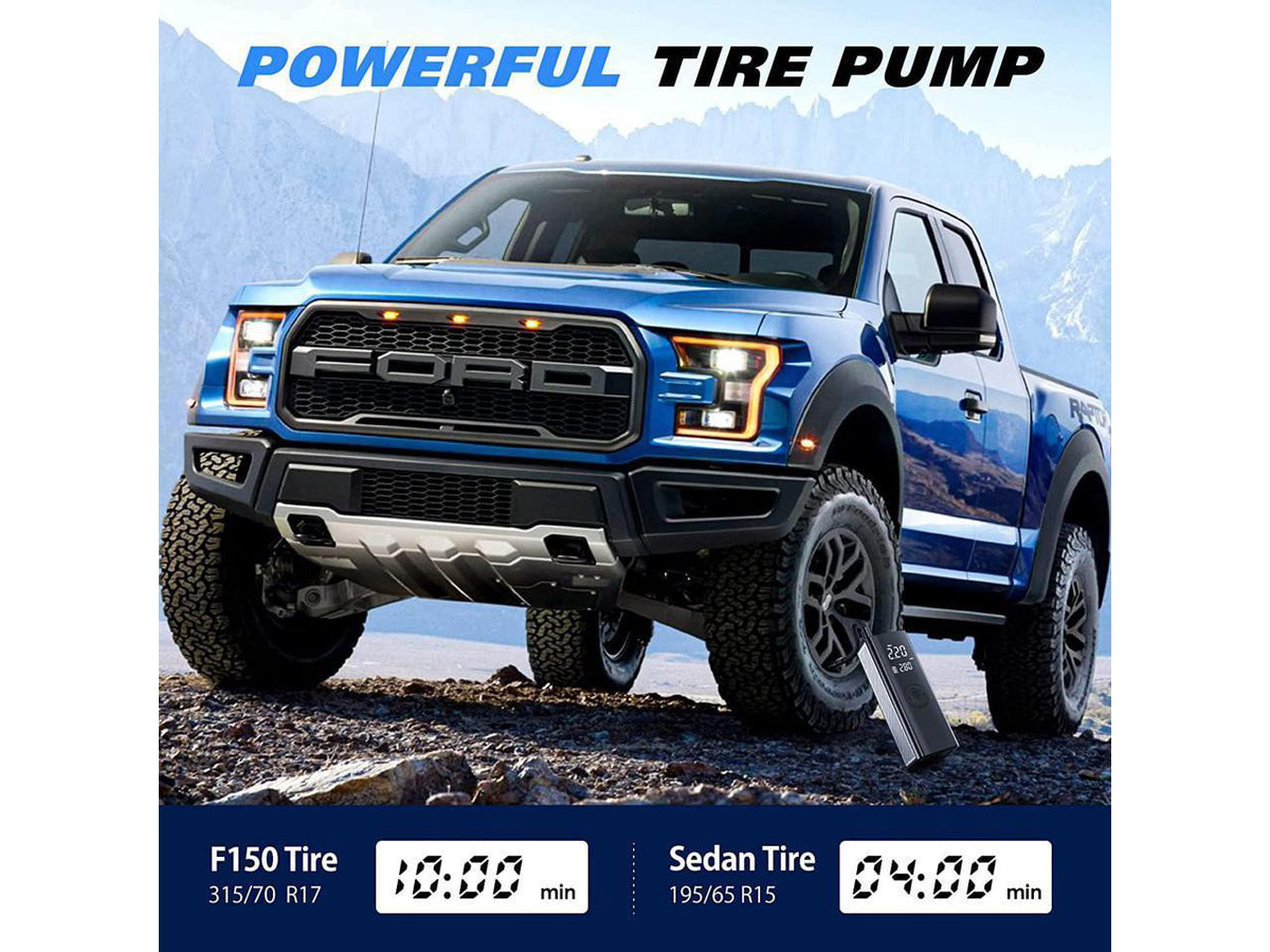 Portable Air Compressor for Car Tires, KEHIPI Fast Cordless Tire Inflator Car Air Pump 12V, Real 150PSI 7800mAh