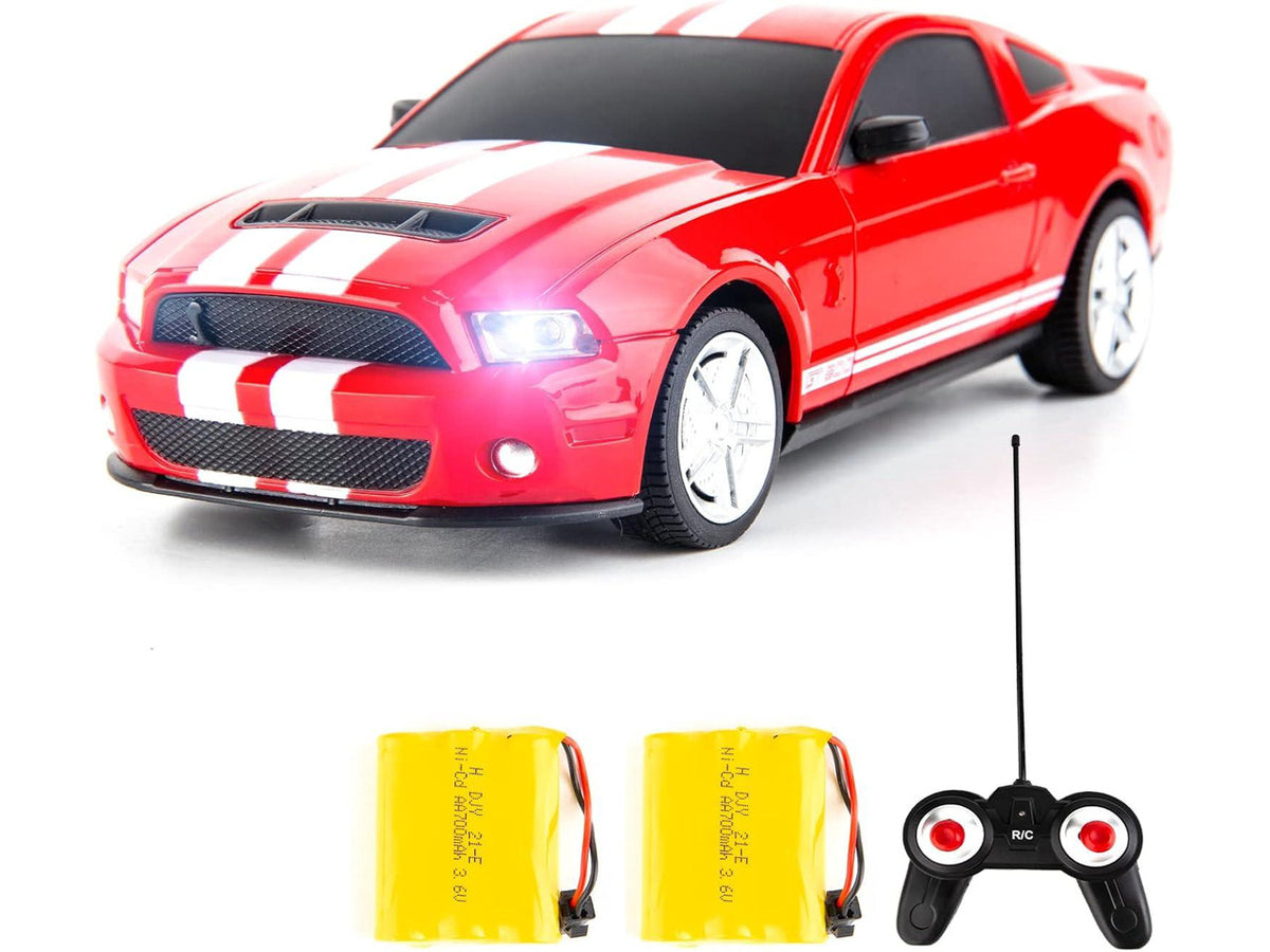 BDTCTK Remote Control 1/24 Ford Mustang Shelby GT500 RC Model Car, Toys for Kids and Adults Red
