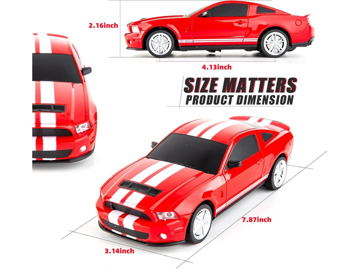 BDTCTK Remote Control 1/24 Ford Mustang Shelby GT500 RC Model Car, Toys for Kids and Adults Red