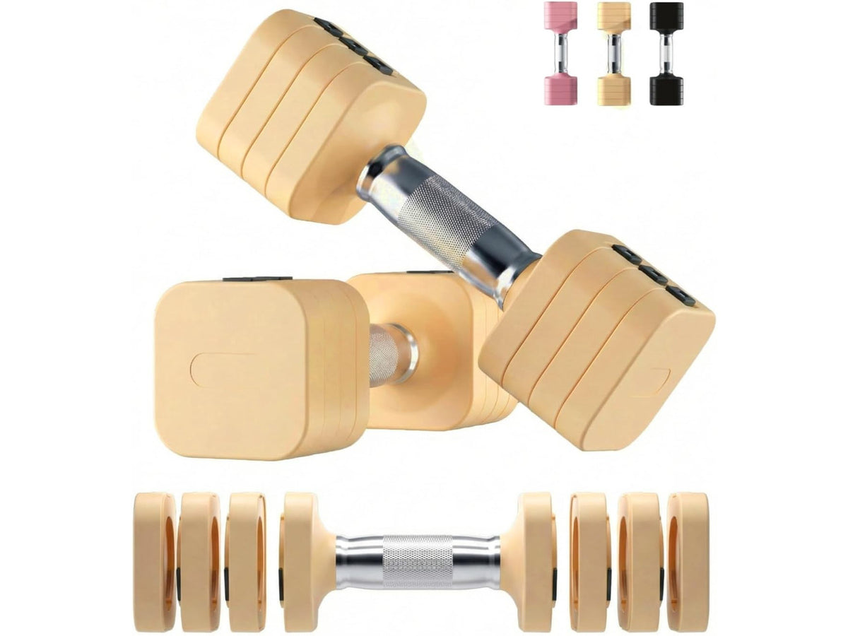 20LB Adjustable Dumbbell Set, 10lb Dumbbells Set of 2, 5 in 1 Free Weights Set, Each 4lb 6lb 8lb 10lb for Women & Men for Home Gym Exercise Workout Strength Training Equipment