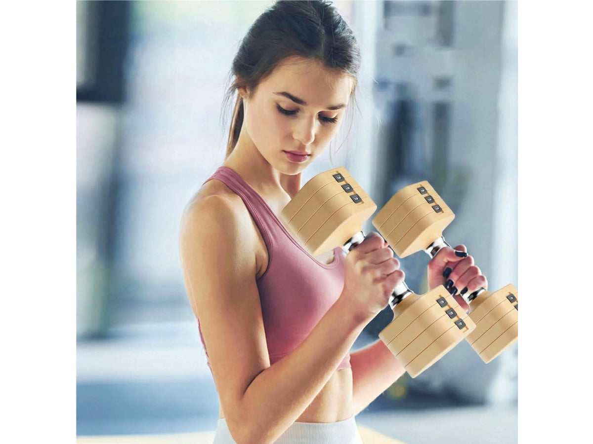 20LB Adjustable Dumbbell Set, 10lb Dumbbells Set of 2, 5 in 1 Free Weights Set, Each 4lb 6lb 8lb 10lb for Women & Men for Home Gym Exercise Workout Strength Training Equipment