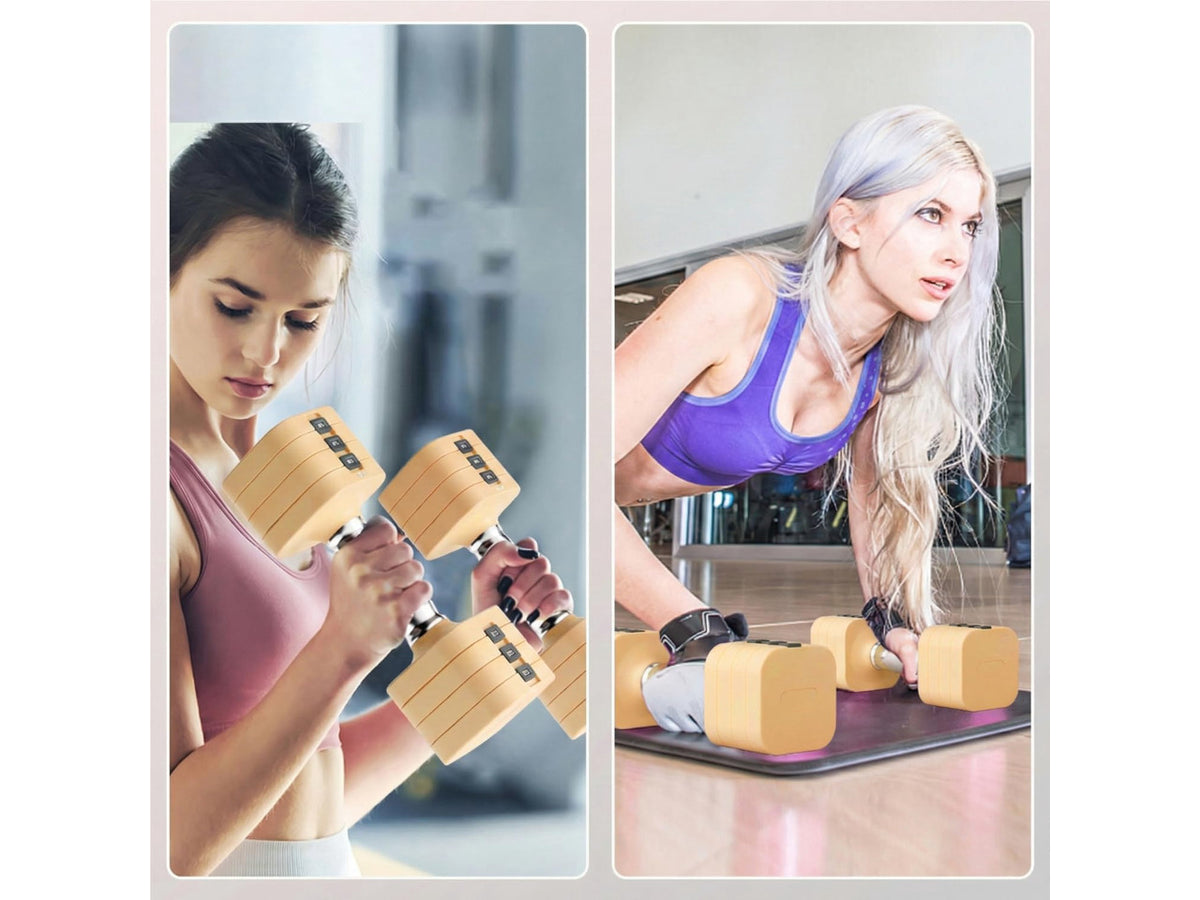 20LB Adjustable Dumbbell Set, 10lb Dumbbells Set of 2, 5 in 1 Free Weights Set, Each 4lb 6lb 8lb 10lb for Women & Men for Home Gym Exercise Workout Strength Training Equipment