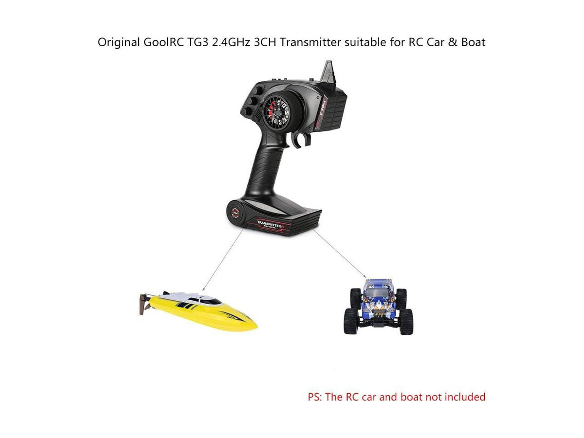 2.4G 3CH AFHS Radio Remote Control Transmitter with Receiver for RC Car Boat