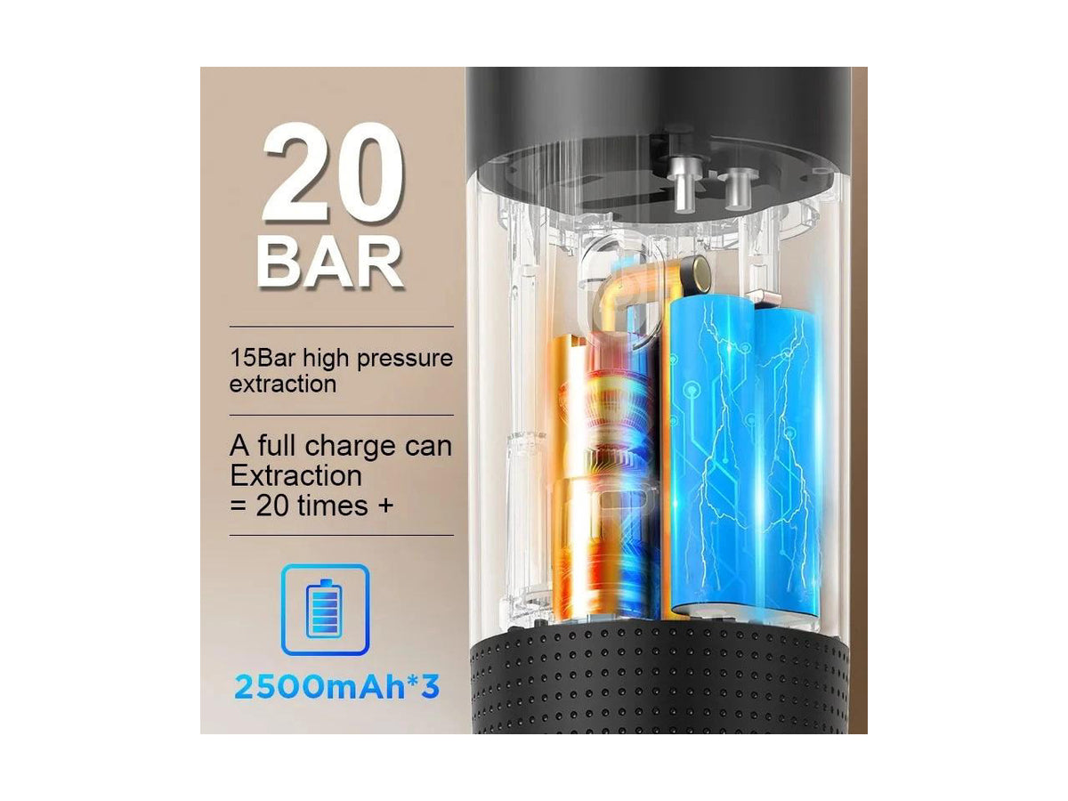 3-in-1 Wireless Electric Portable Espresso Coffee Maker Machine Travel Camping