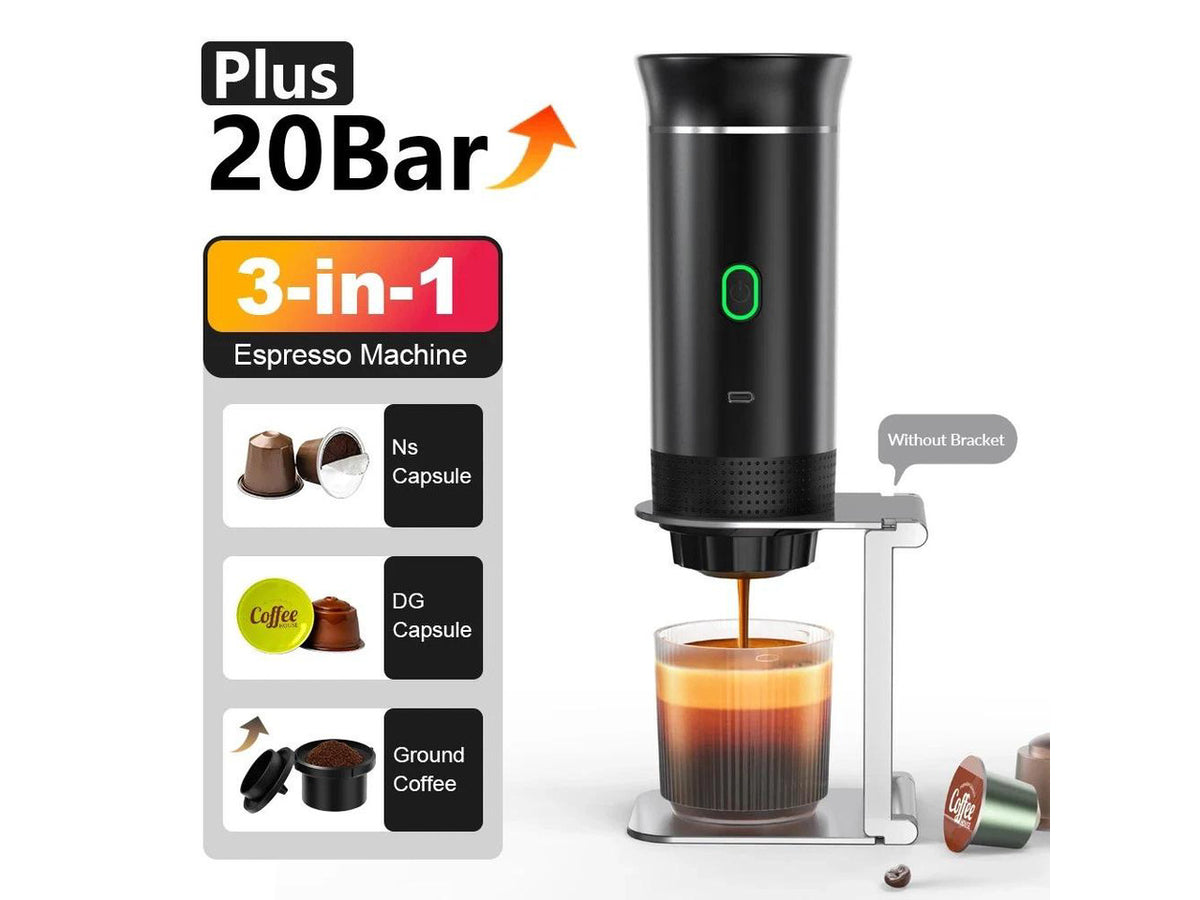 3-in-1 Wireless Electric Portable Espresso Coffee Maker Machine Travel Camping
