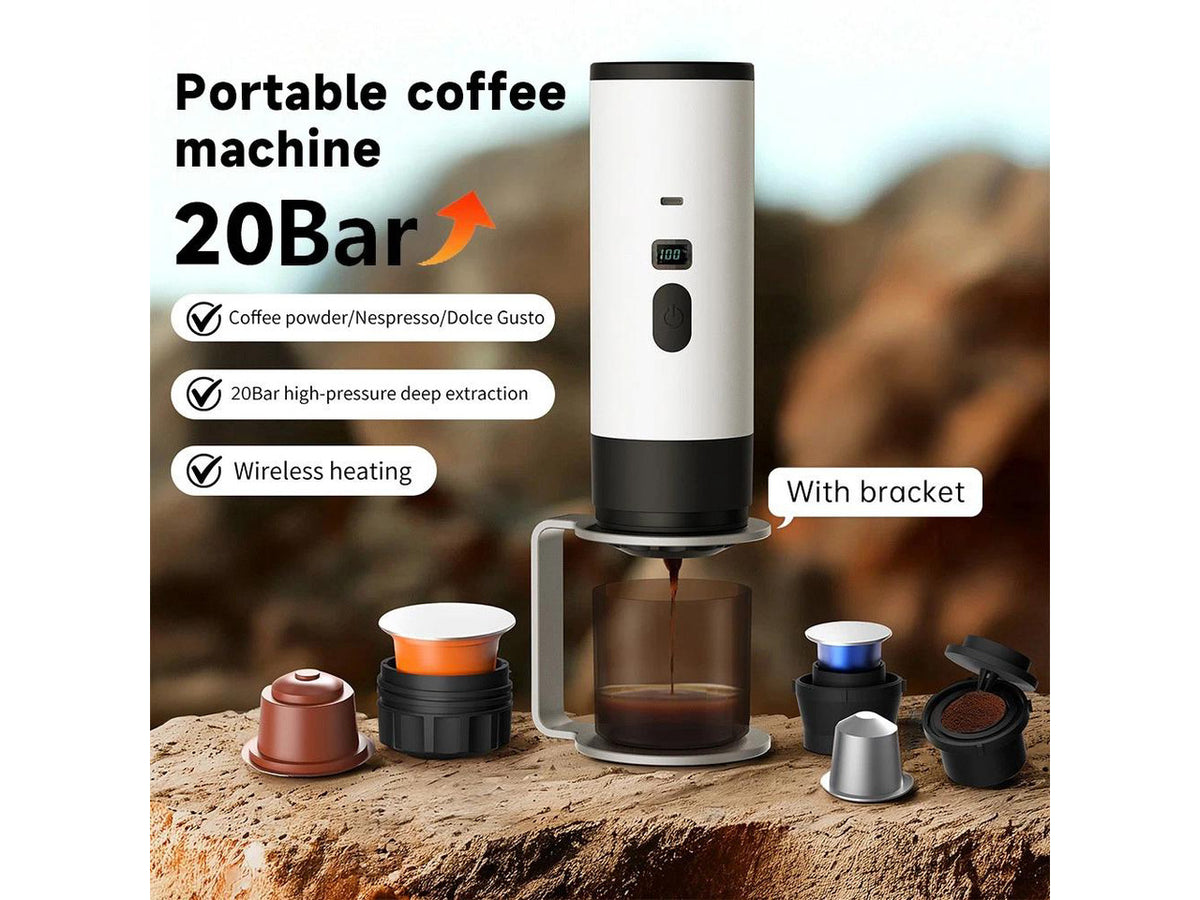 3-in-1 Portable Espresso Coffee Machine Wireless Electric Coffee Maker Capsule