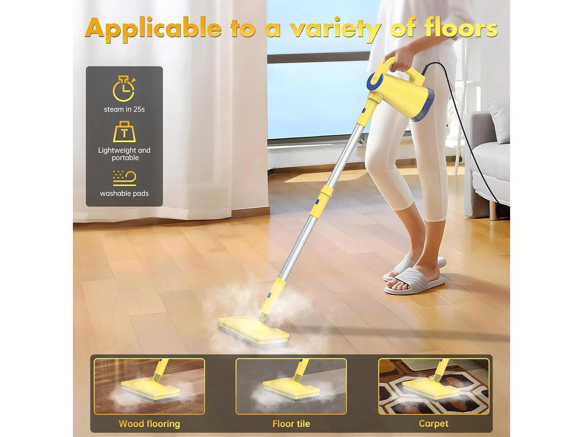6 in 1 Steam Cleaner Vacuum Mop Wet Dry Vacuum Cleaner for Hard floor Water Tank
