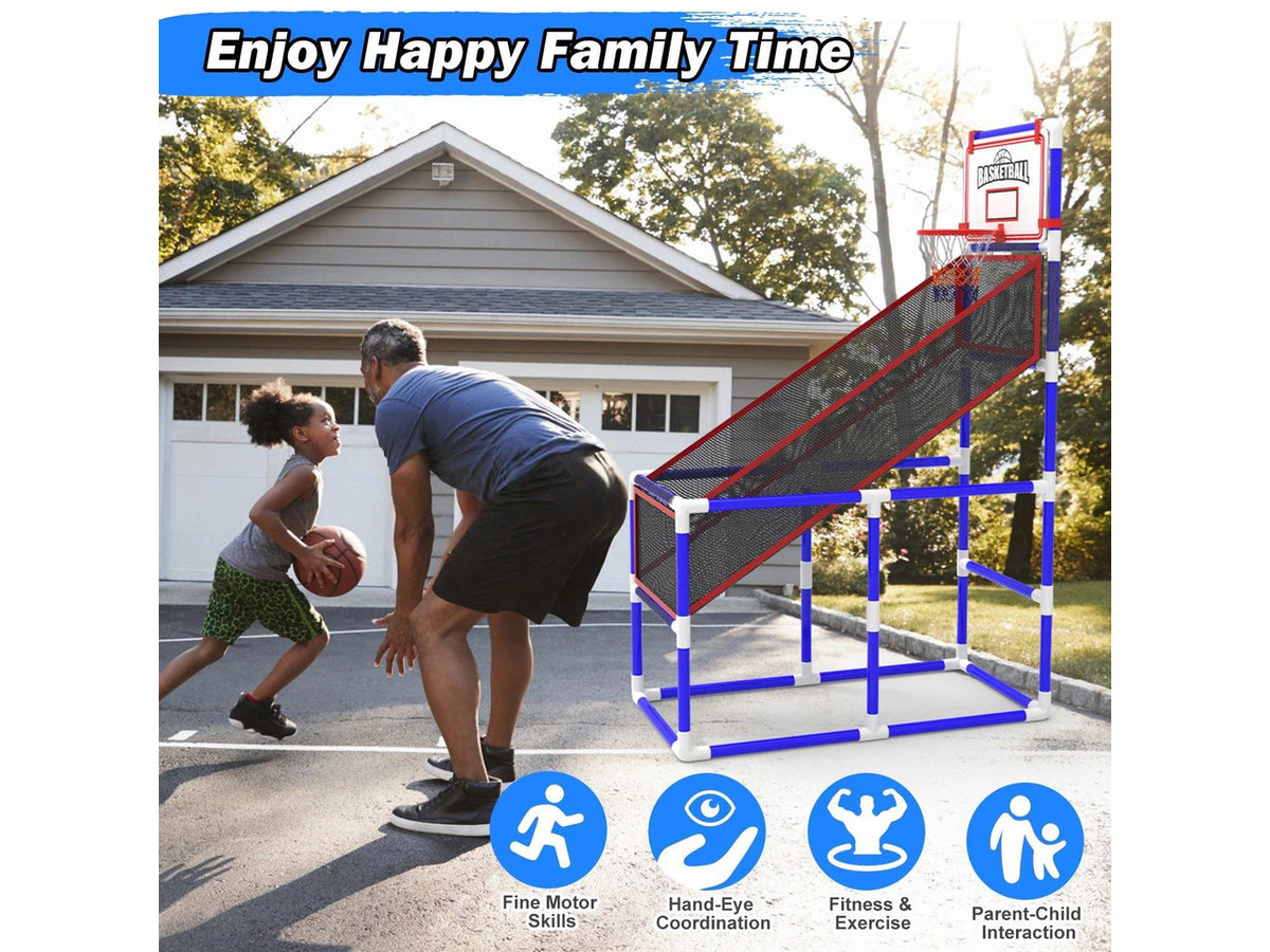 Kids' Basketball Game Set & 2 Balls Basketball Hoop Arcade Kids Indoor Play Toys