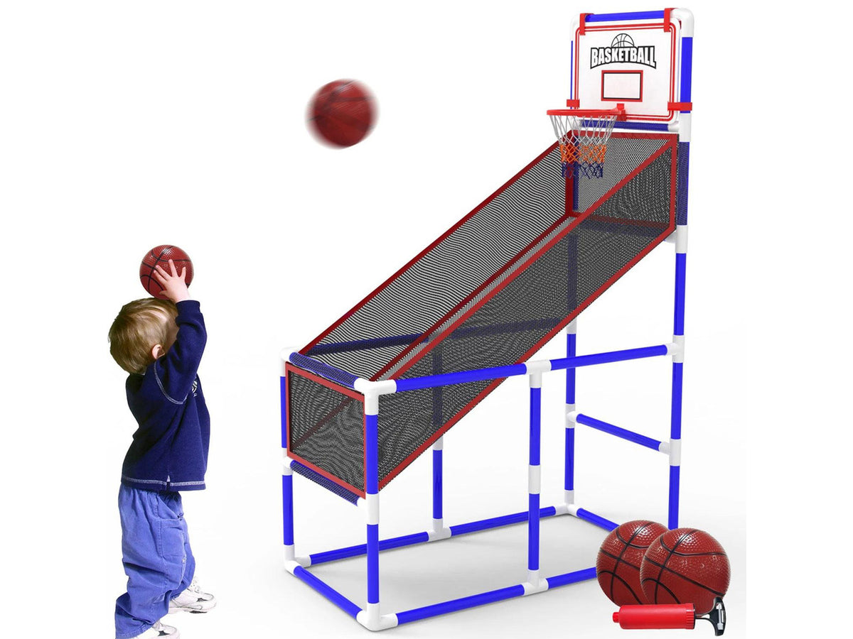 Kids' Basketball Game Set & 2 Balls Basketball Hoop Arcade Kids Indoor Play Toys