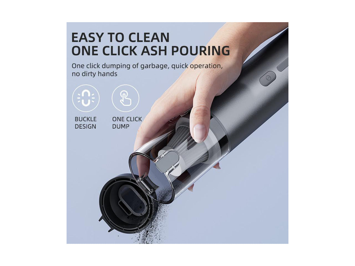 2-in-1 Car Vacuum & Tire Inflator, 15000Pa Handheld Cordless Vacuum Cleaner 80000 RPM Brushless Motor, 3 Speeds, 3×2000mAh Battery For Car Interior, Tires, Air Mattresses