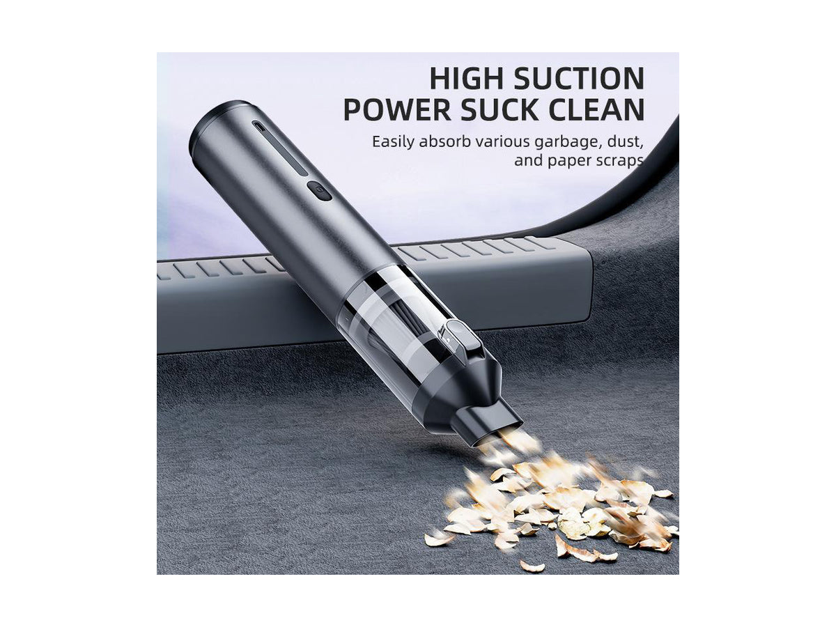 2-in-1 Car Vacuum & Tire Inflator, 15000Pa Handheld Cordless Vacuum Cleaner 80000 RPM Brushless Motor, 3 Speeds, 3×2000mAh Battery For Car Interior, Tires, Air Mattresses