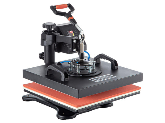 Heat Press, 5 in 1 15 x 15 Inch Heat Press Machine, Dual LED Display Heat Press Machine, Multifunctional Sublimation, for T-Shirts, Swing Away Design