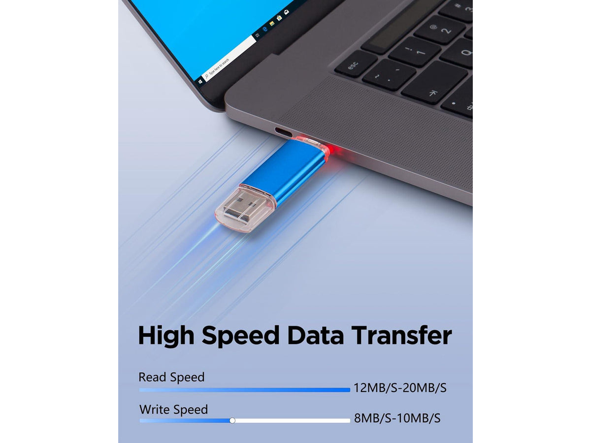 AreTop 32GB USB C Flash Drive USB 2.0 Dual Thumb Drive 32GB USB Drive 2-in-1 Portable Type-C Memory Stick Compatible with iPhone 16/15, Android Smartphone, Computers, MacBook, Tablets, PC, 5 Pack