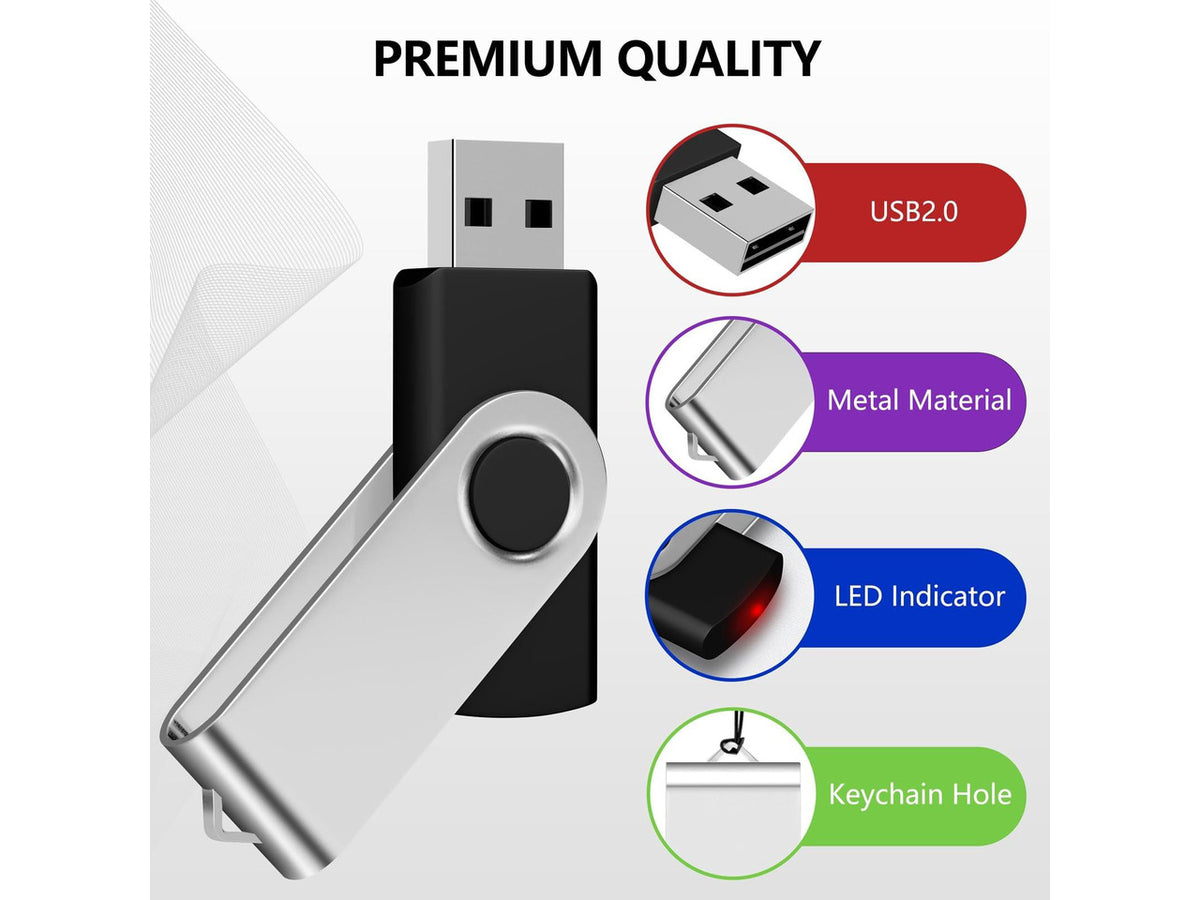 AreTop 256MB USB Flash Drive 20 Pack, Premium USB 2.0 Bulk Flash Drive Pack Memory Stick Thumb Drive Bulk Jump Drive Pendrive (20PCS 256MB, Mix Colors)