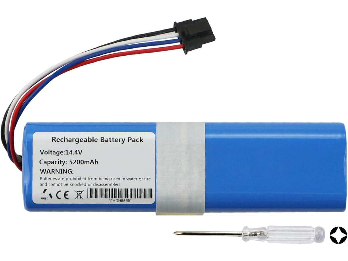 5200mAh Rechargable Vacuum Cleaner Battery for Dreame D9 Pro D9 MAX D10 D10s Plus L10 L10s L10 ro Plus F9 Z10 Pro RLS5-BL0 RLS5-WH0 RVS5-WH0 RL55L P2008-4S2P-MMBK Robot Vacuum Cleaner