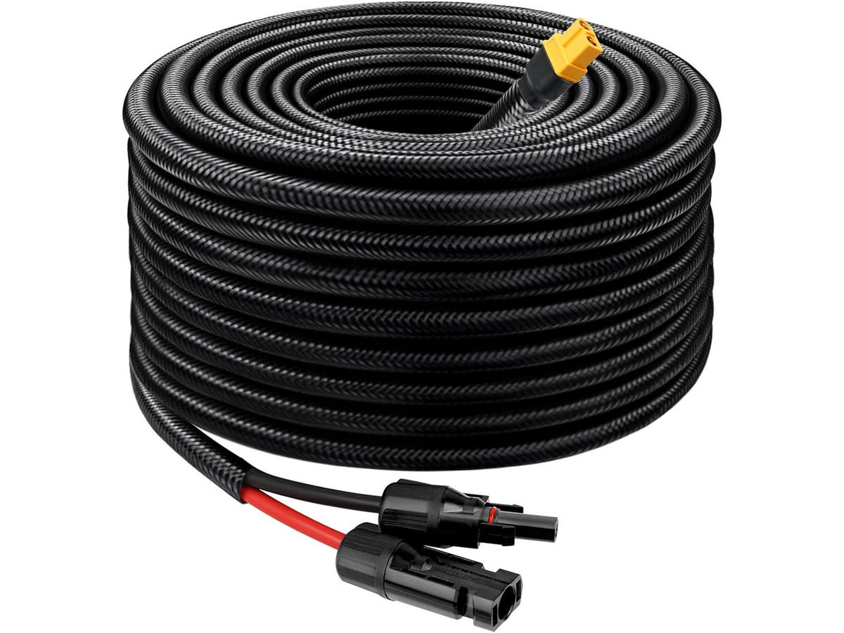 10AWG 30FT Solar to XT60 Adapter Cable Solar Panel to Battery for RV, Portable Power Station & Solar Generator