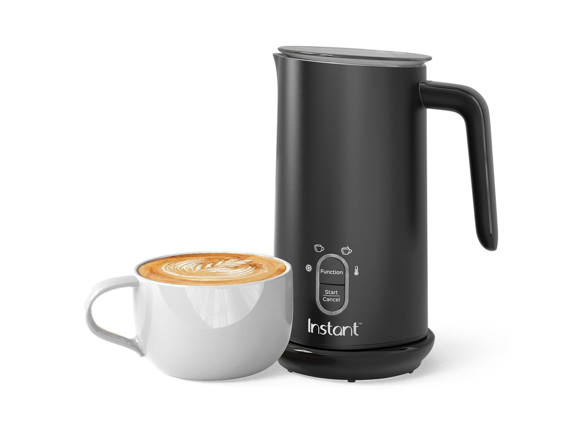 4-in-1 Milk Frother, 10 oz, Black | Makes hot and cold foam, steams milk and warms milk, for lattes, cappuccinos and macchiatos, with 500 watts of power.