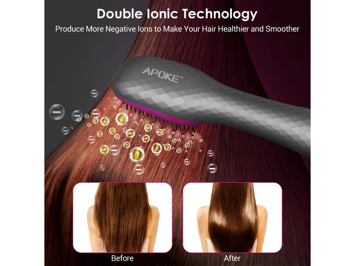 3 in 1 Hair Dryer Brush Professional 1200W Powerful Ceramic Tourmaline 3 Heat/2 Speed Settings One Step Hair Dryer and Styler (Gray)