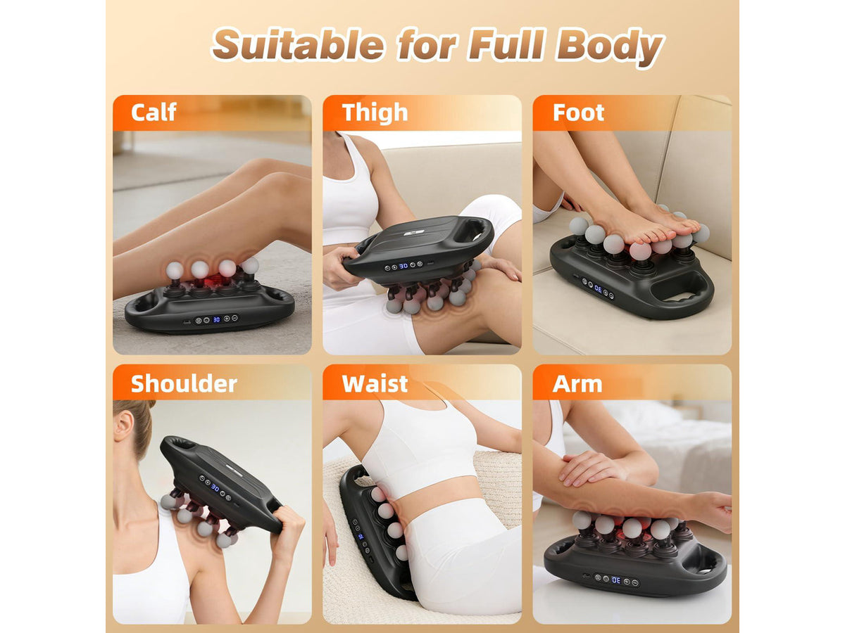 16 Head Deep Tissue Massage Gun, Percussion Muscle Massager with 3 Modes & 30 Intensities, Ultra-Quiet Massage Gun for Back,Shoulders, Legs, Foot, Muscle Pain Relief, Ideal Gift for Men Women
