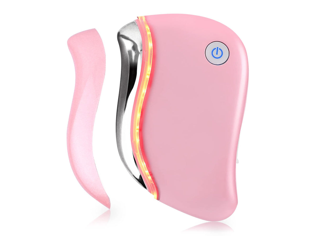 Heat Electric Gua Sha Tool, 4-in-1 Multi-Function Anti-Aging Face Massager, Facial Contouring & Firming, Double Chin, Awakening Skin, Deep Treatment