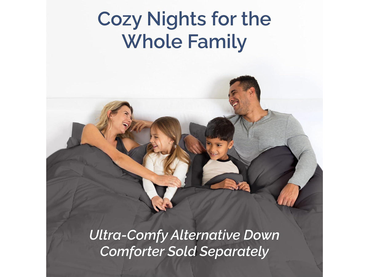 Cal King 6 Piece Sheet Set - Comfy Breathable & Cooling - Ultra Soft Hotel Luxury Bedding Set w/ 8-16 Inch Deep Pockets - 1 Flat & 1 Fitted Sheet & 4 Pillowcases - Wrinkle Free & Easy Care - Dark Grey