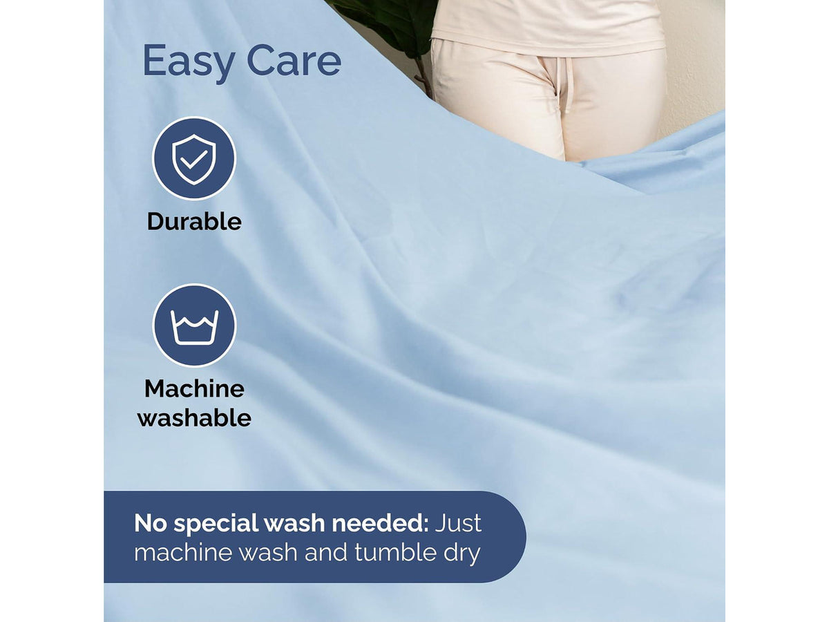 Cal King 6 Piece Sheet Set - Comfy Breathable & Cooling - Ultra Soft Hotel Luxury Bedding Set w/ 8-16 Inch Deep Pockets - 1 Flat & 1 Fitted Sheet & 4 Pillowcases - Wrinkle Free & Easy Care - Baby Blue