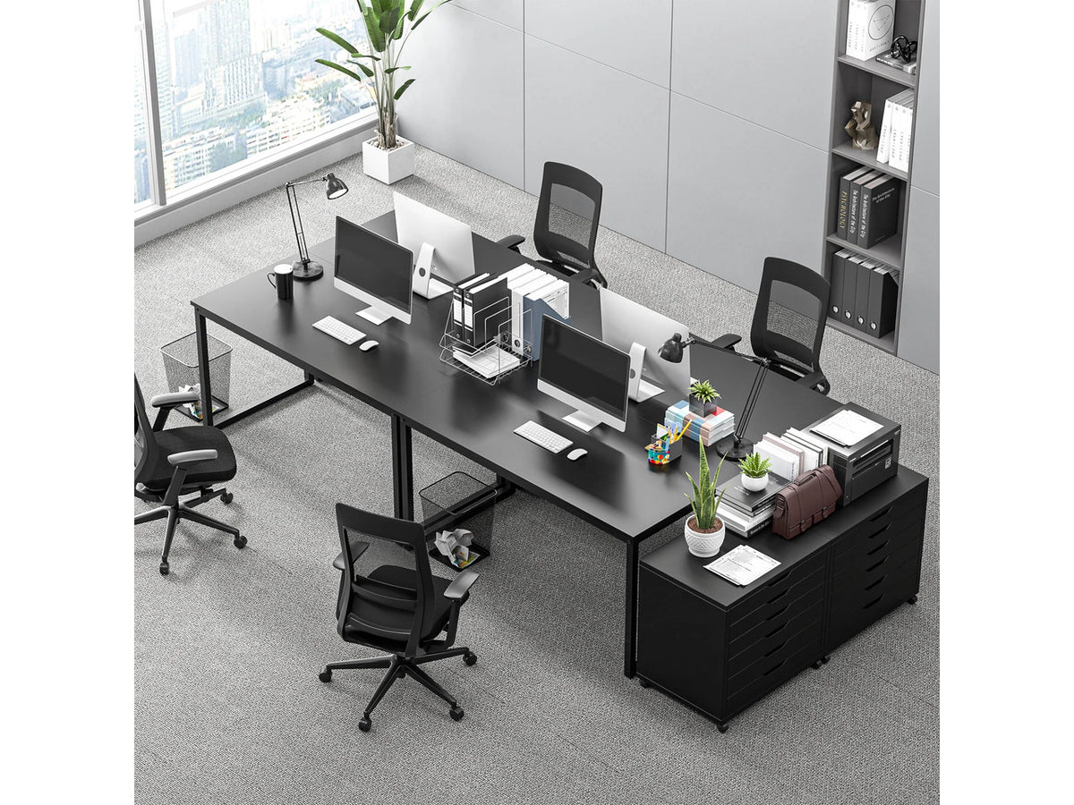 47" Computer Writing Desk Modern Study Office PC Laptop Desk Corner Table Black