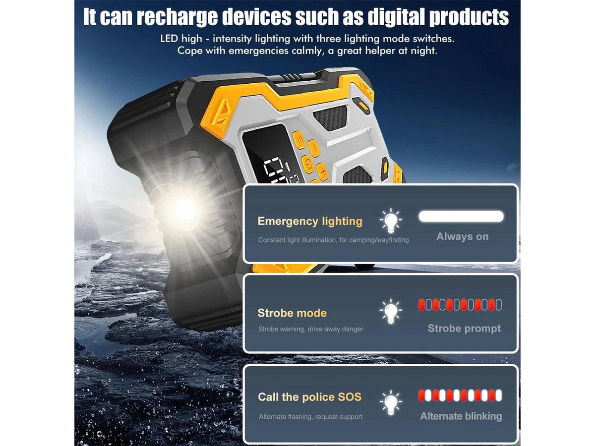 10000A Car Jump Starter Air compressor Booster Jumper Car Power Bank Charger USA