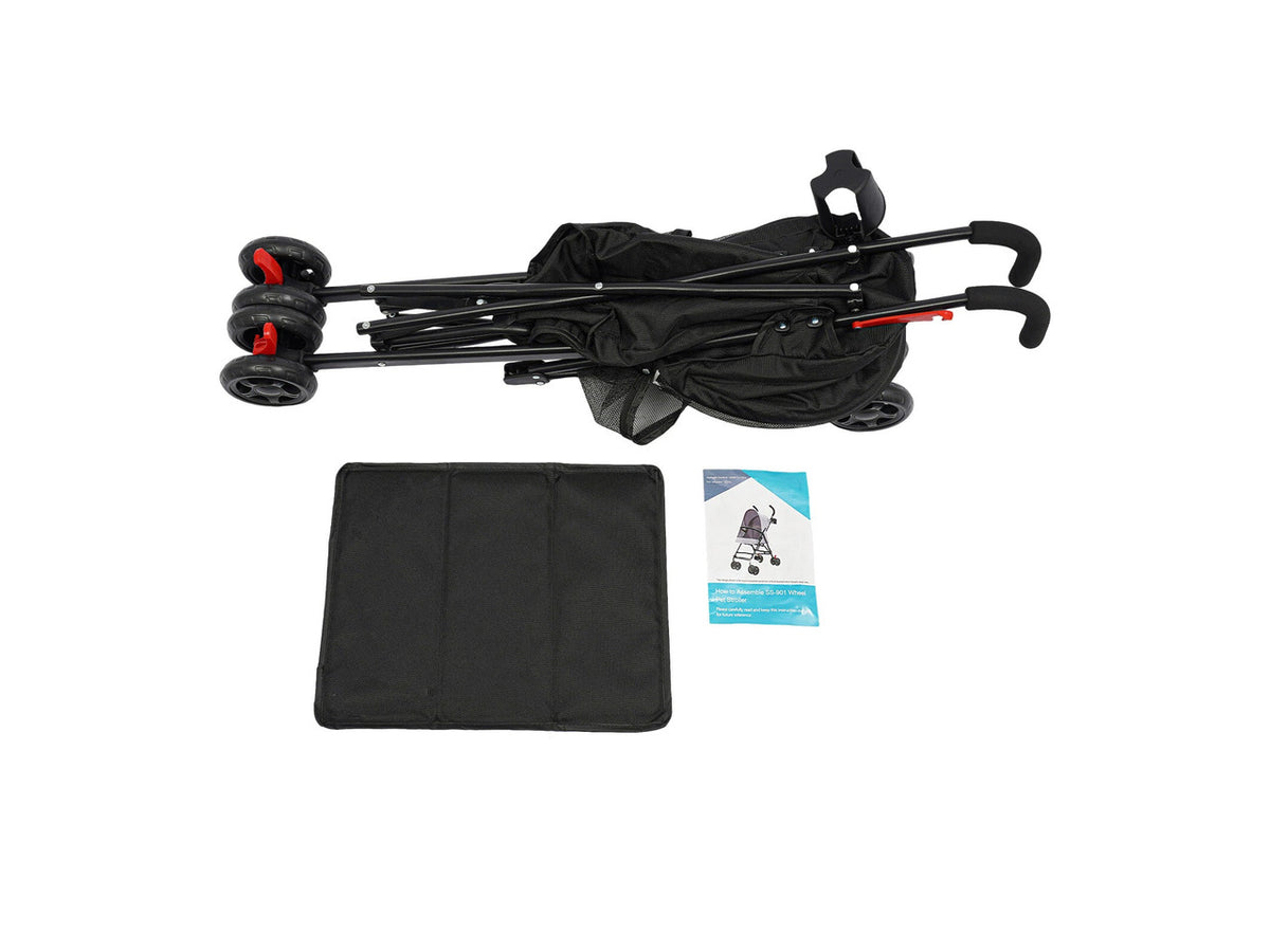 Foldable Lightweight Durable Pet Stroller For Small To Medium Pets Dogs And Cats
