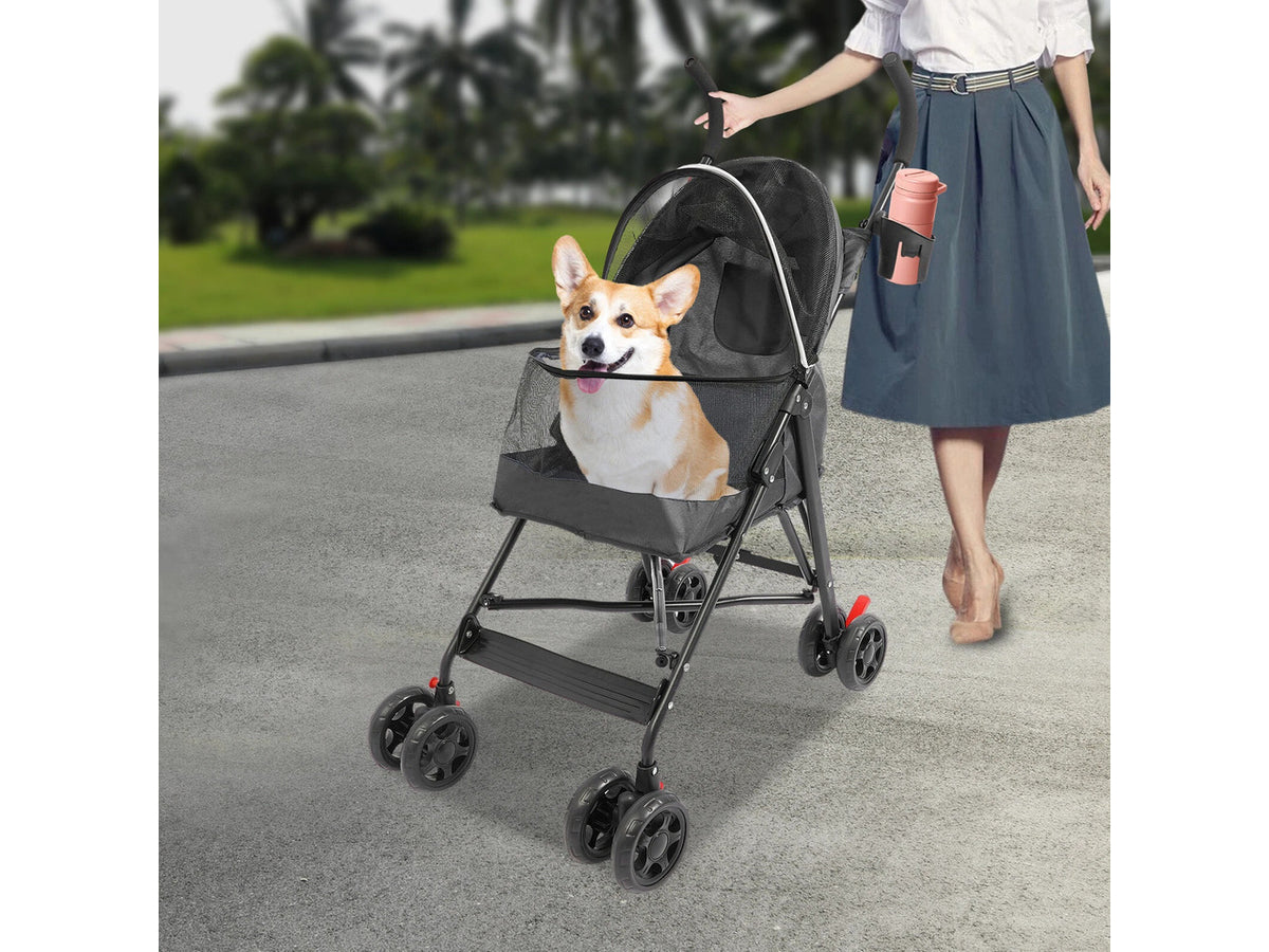 Foldable Lightweight Durable Pet Stroller For Small To Medium Pets Dogs And Cats