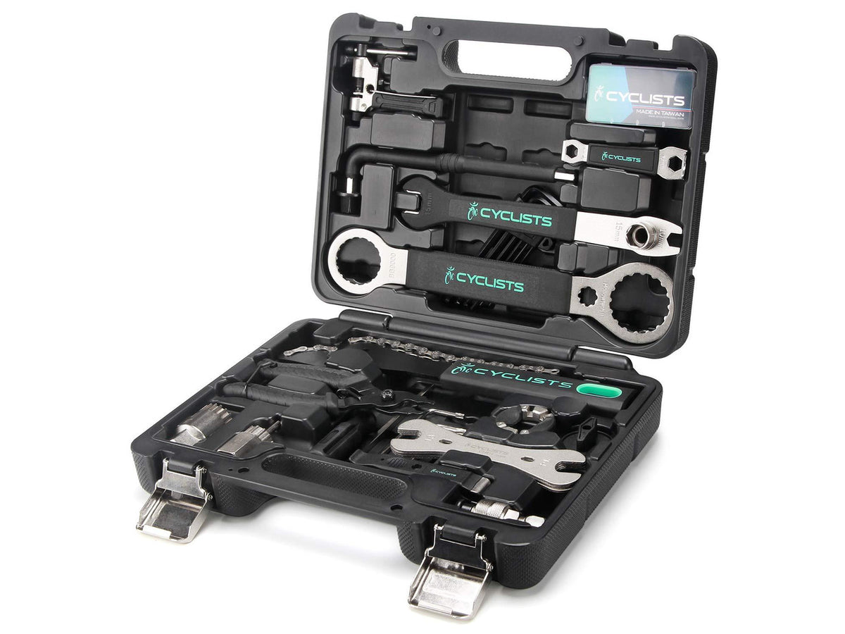 23 Piece Bike Tool Kit - Bicycle Repair Tool Box Compatible - Mountain/Road Bike Maintenance Tool Set with Storage Case
