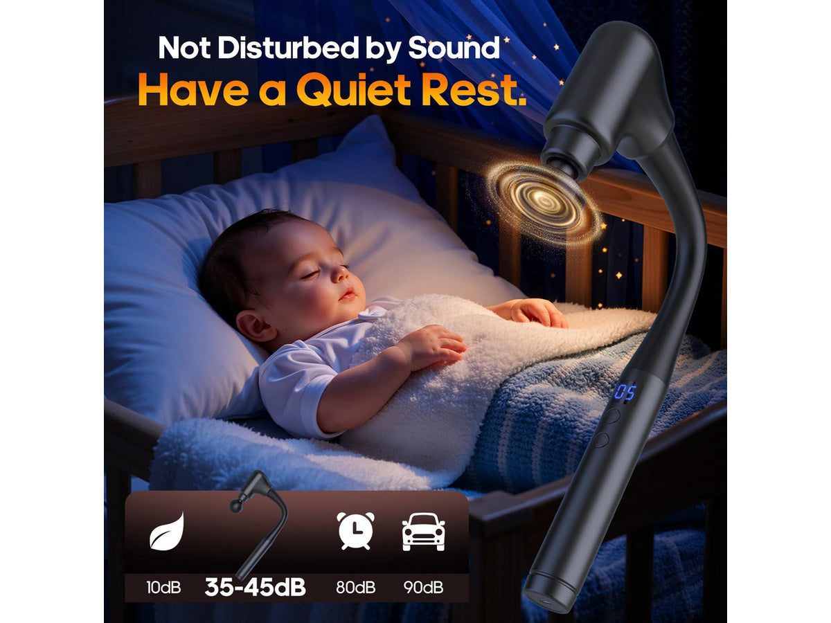 Massage Gun with Heat Extension Handle Massager Birthday Gifts | Back Massager Deep Tissue Muscle Massager Portable Percussion Massage Gun 10 Speeds & 7 Massage Heads Body Carrying Case