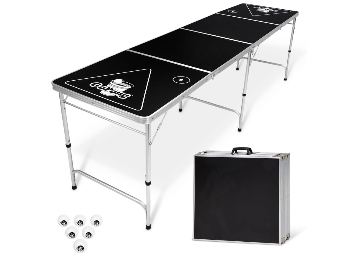8 Foot Portable Beer Pong / Tailgate Tables (Black, Football, American Flag, or Custom Dry Erase)