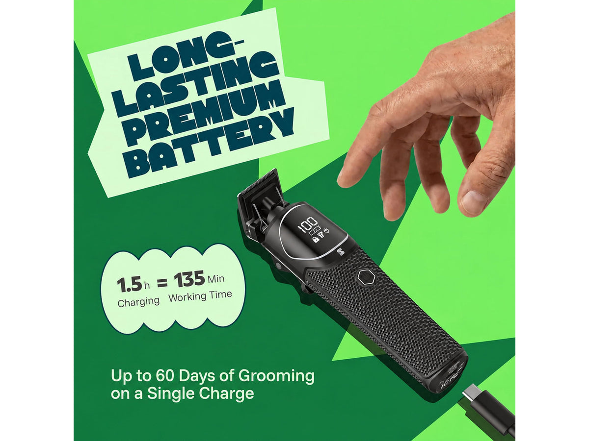 All-in-One Beard Trimmer for Men, Electric Shaver & Grooming Kit | Men's Electric Razor, Mustache, Nose and Body Hair, 11 Guide Combs, 7500 RPM Motor, Waterproof Wet/Dry Use, 270-Min Runtime