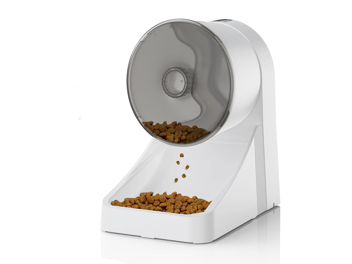 3L Automatic Cat Feeder, White, Basic Version | For Cats and Small Dogs, Dry Food Dispenser, 3-4 Meals per Day, Programmable Portion Control