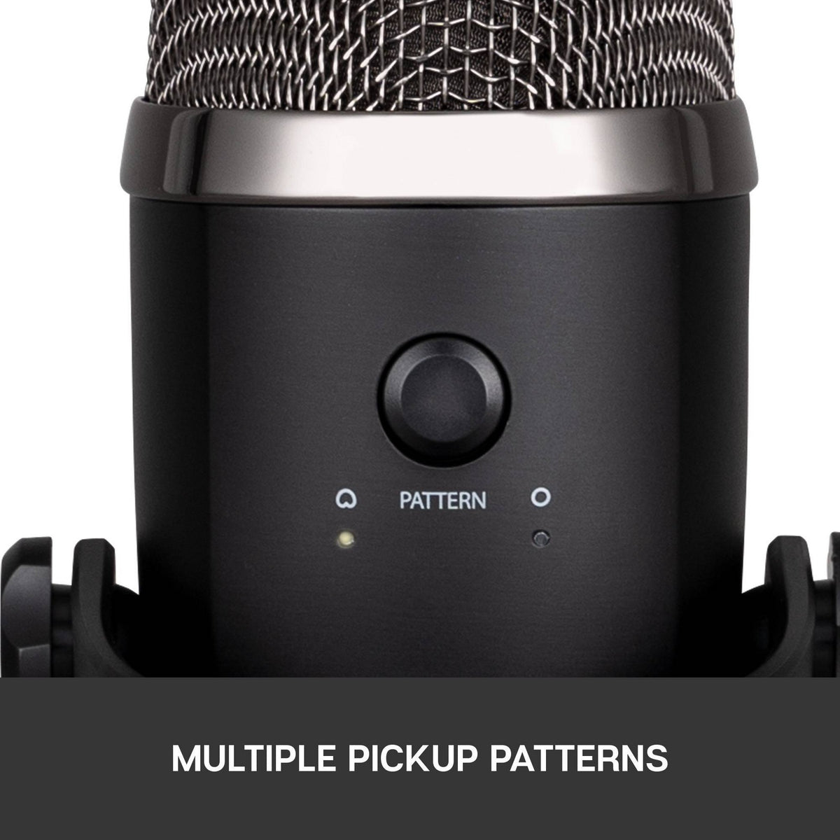 Blue Yeti Nano Premium USB Microphone - Black: Condenser, Cardioid & Omnidirectional