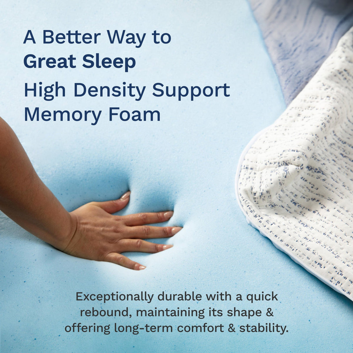 Mattress Topper - 2 Inch - Breathable Memory Foam - Select High Density by Viscosoft Twin