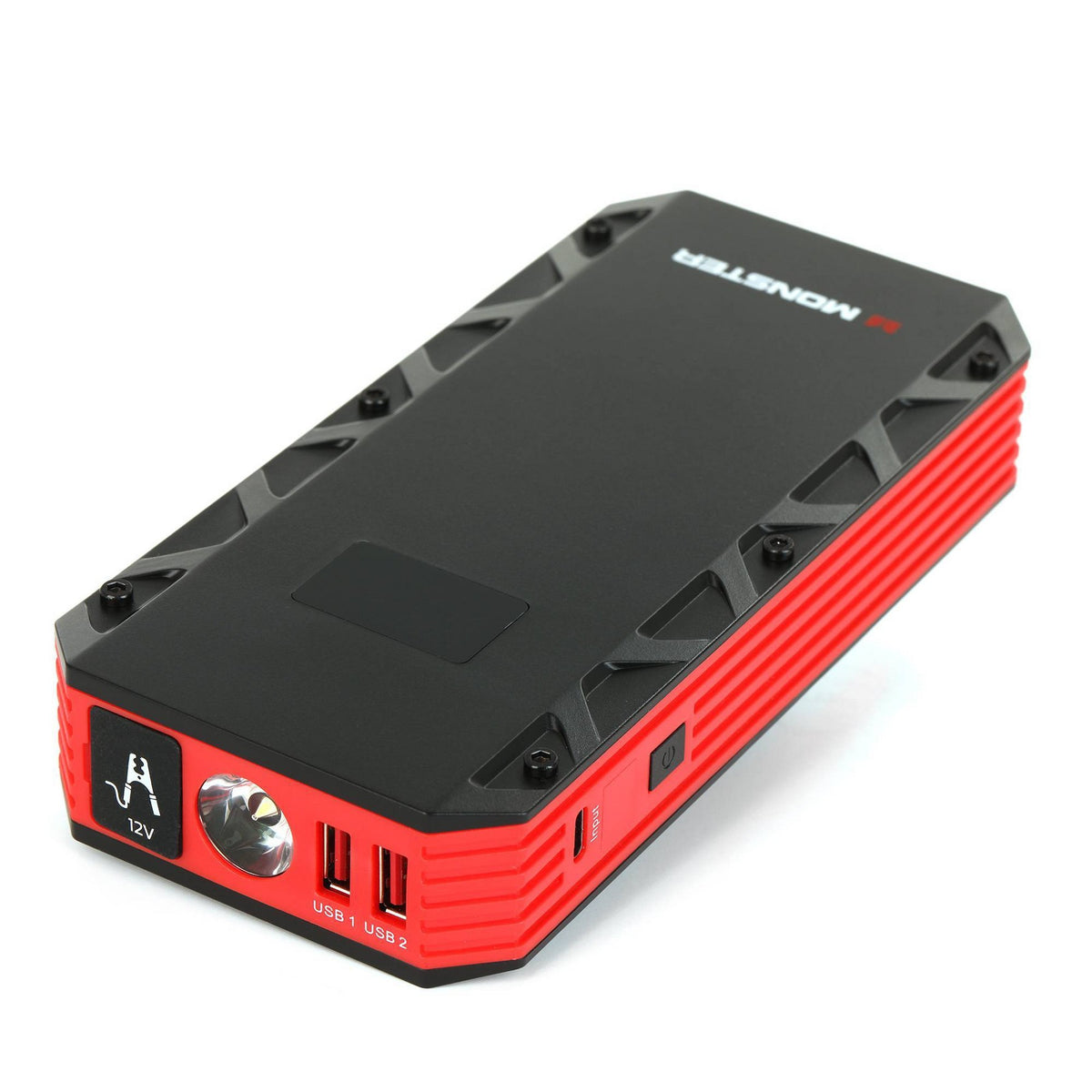 Monster 8000MAH Portable Jump Starter Power Bank and Flashlight