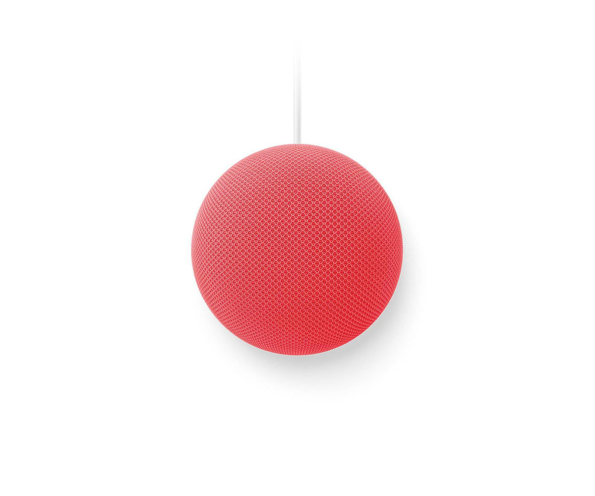 Google Home Speaker - Smart Speaker with 360 Degree Sound and Gemini For Home Voice Assistant - Berry