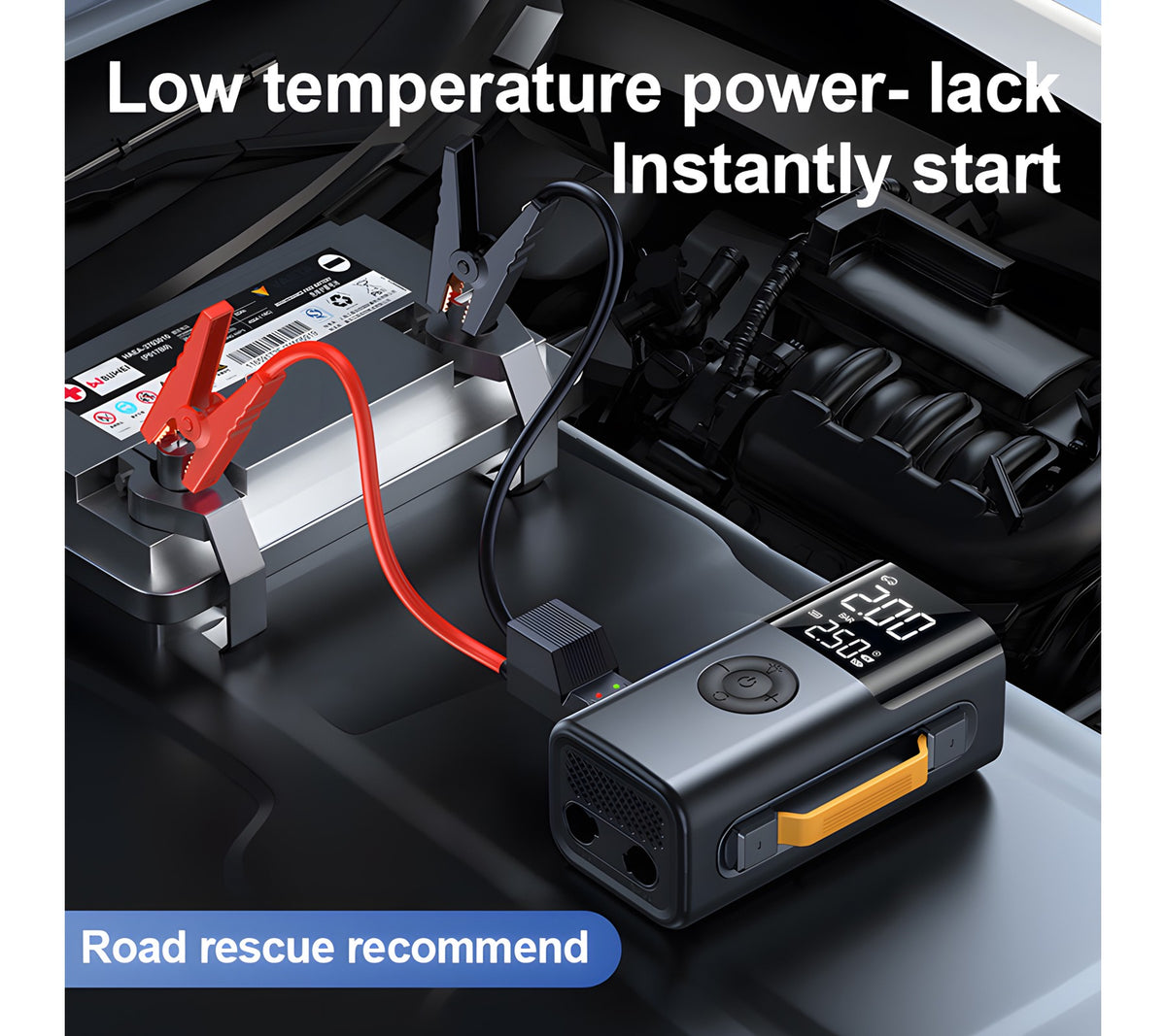 SUGIFT 1500A Car Battery Jump Starter with 150PSI Air Compressor Tire Inflator, Portable Power Bank LED for Emergencies