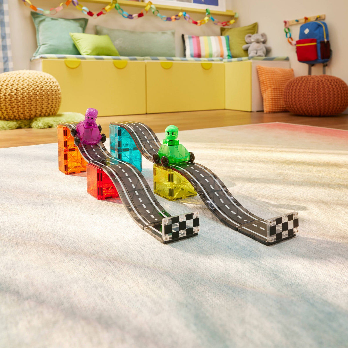 MAGNA-TILES Downhill Duo: Magnetic Building Sets for Creative Thinking & STEM Learning, 40 Pieces