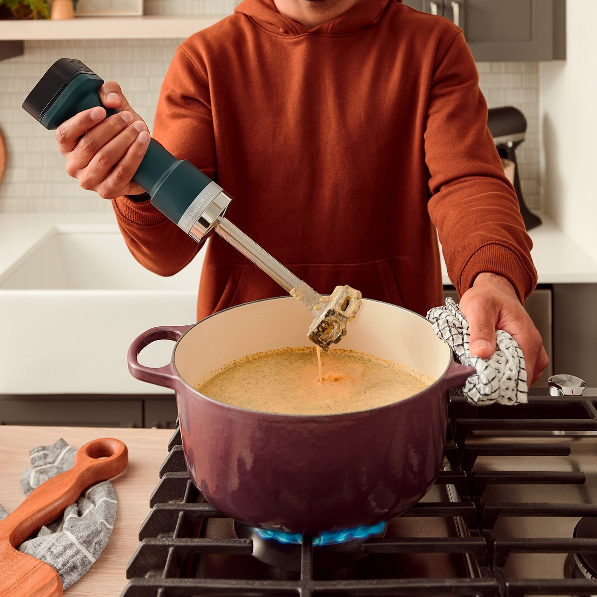 KitchenAid Go Cordless Hand Blender battery included - Hearth & Hand™ with Magnolia: Shaded Palm, Immersion Blender, 3 Speeds