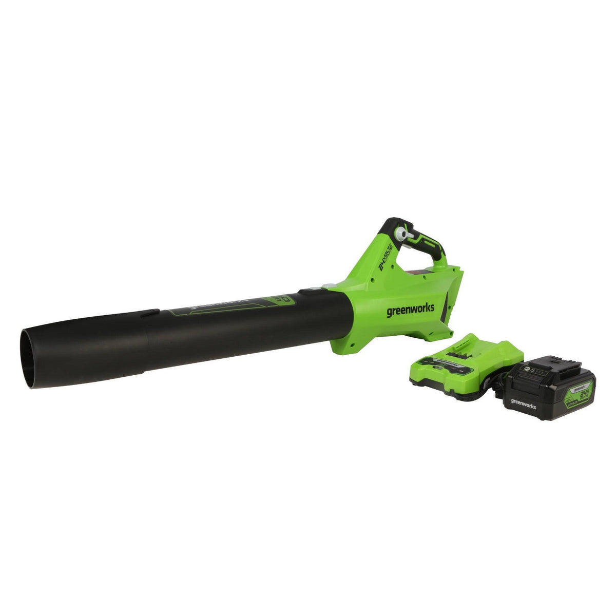 Greenworks POWERALL 24V Brushless 450CFM Blower with 4.0Ah Battery and Charger