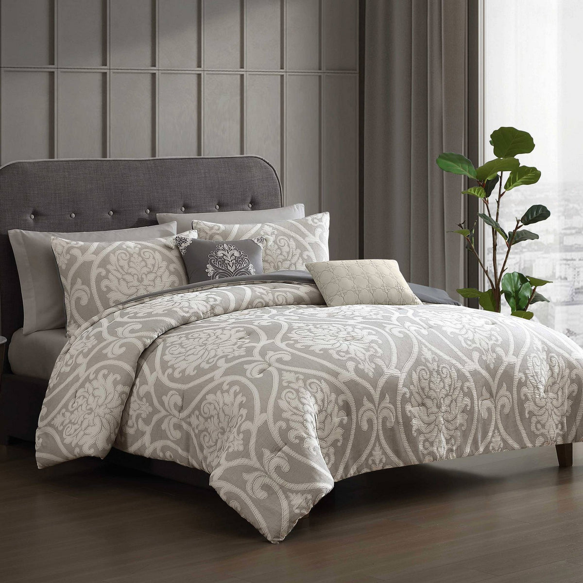Hallmart Collectibles 5pc Queen Amaya Bedding Set