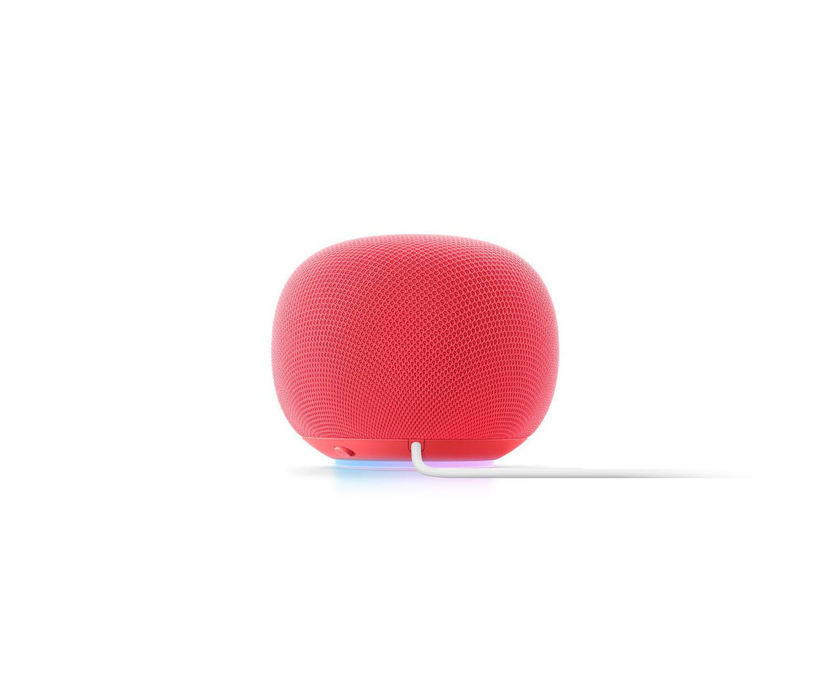 Google Home Speaker - Smart Speaker with 360 Degree Sound and Gemini For Home Voice Assistant - Berry